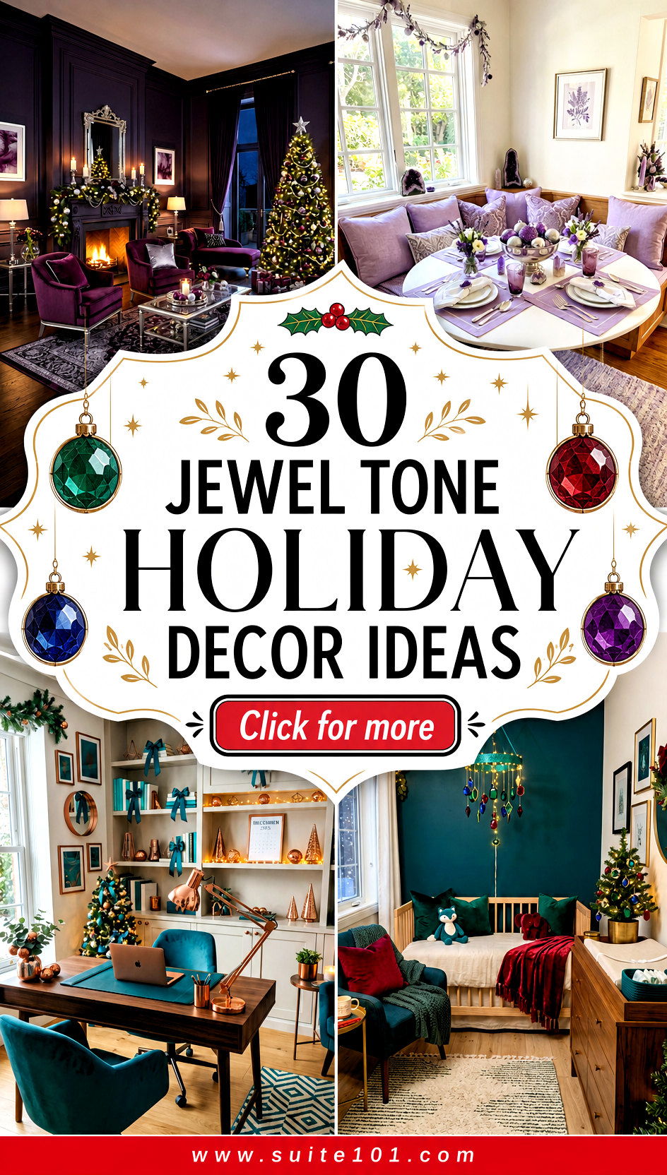 30 Jewel Tone Holiday Decor Ideas for a Festive Luxe Look - 30 Jewel Tone Holiday Decor Ideas for a Festive, Luxe Look