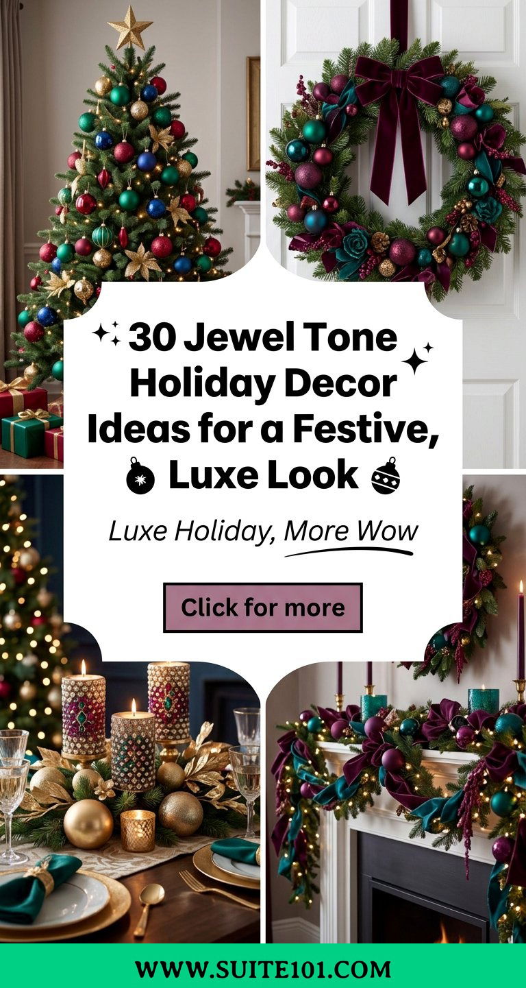 30 Jewel Tone Holiday Decor Ideas for a Festive Luxe Look - 30 Jewel Tone Holiday Decor Ideas for a Festive, Luxe Look