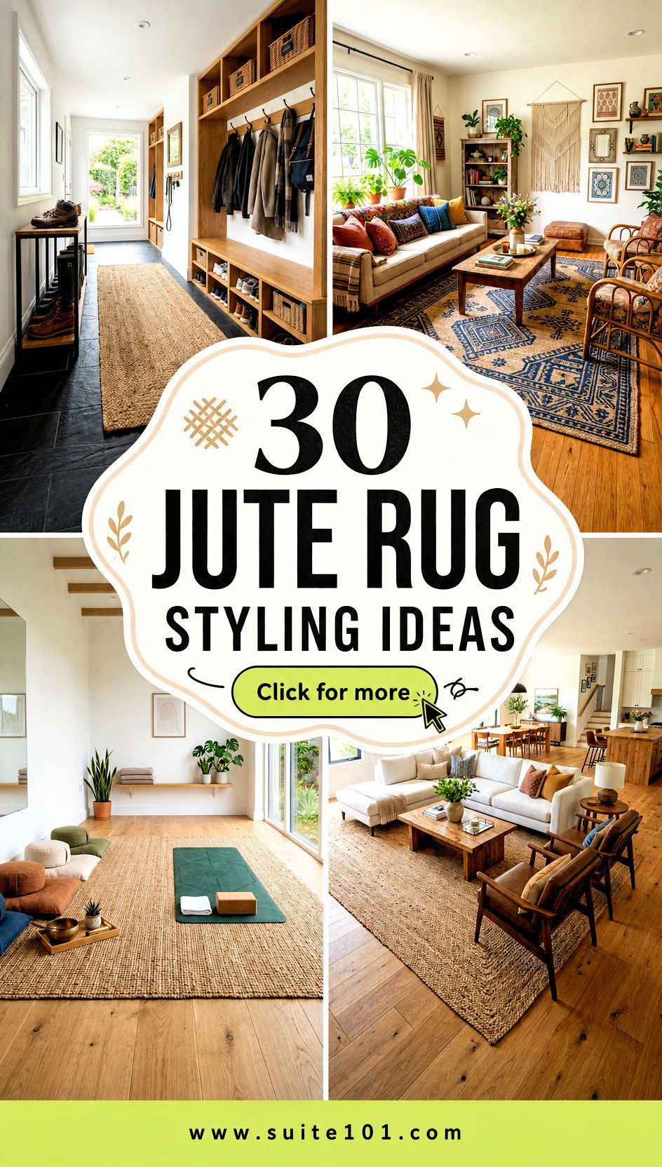 30 Jute Rug Styling Ideas To Add Warm Texture Anywhere - 30 Jute Rug Styling Ideas To Add Warm Texture Anywhere