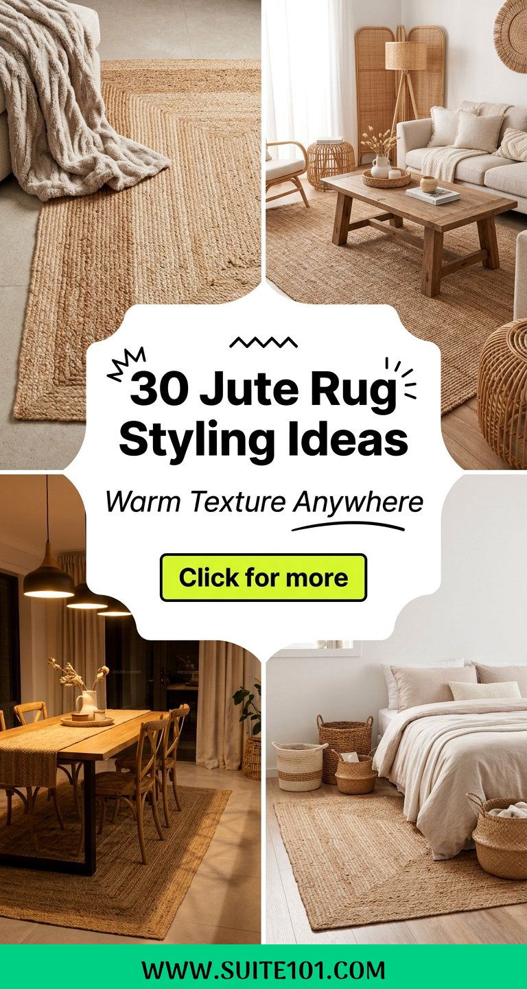 30 Jute Rug Styling Ideas To Add Warm Texture Anywhere - 30 Jute Rug Styling Ideas To Add Warm Texture Anywhere