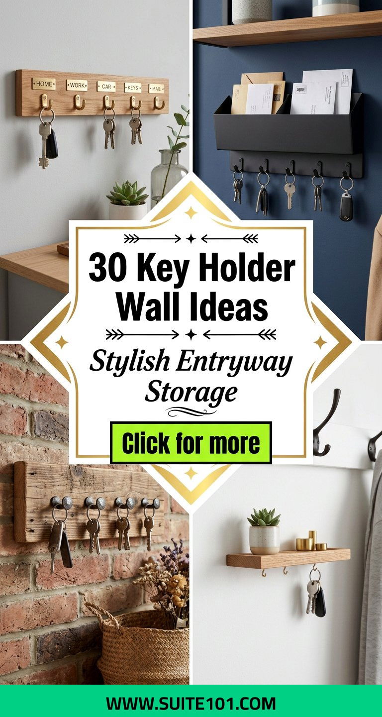 30 Key Holder Wall Ideas for Stylish Entryway Storage Boost - 30 Key Holder Wall Ideas for Stylish Entryway Storage Boost