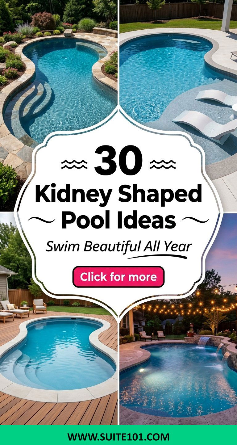 30 Kidney Shaped Pool Ideas That Look Incredible Year-Round - 30 Kidney Shaped Pool Ideas That Look Incredible Year-Round