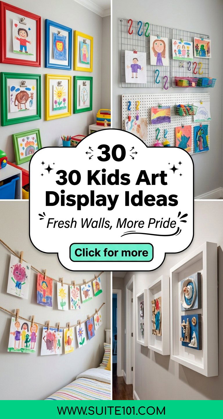 30 Kids Art Display Ideas to Keep Creative Walls Looking Fresh - 30 Kids Art Display Ideas to Keep Creative Walls Looking Fresh
