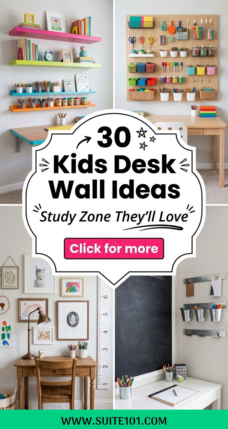 30 Kids Desk Wall Ideas to Create a Study Zone Theyll Love - 30 Kids Desk Wall Ideas to Create a Study Zone They'll Love