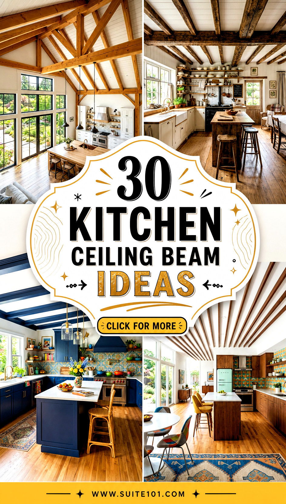 30 Kitchen Ceiling Beam Ideas to Add Warmth and Character - 30 Kitchen Ceiling Beam Ideas to Add Warmth and Character