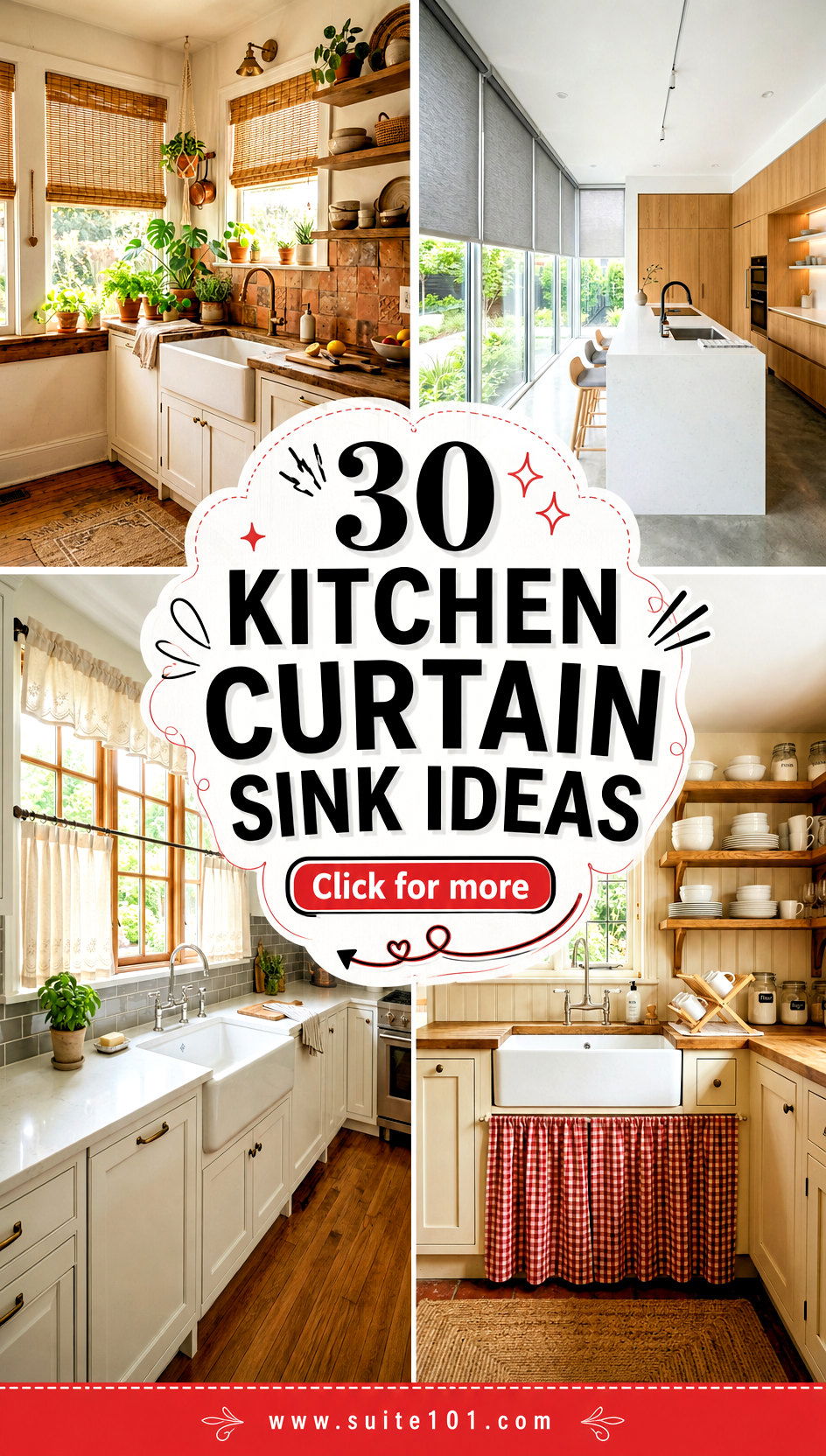 30 Kitchen Curtain Sink Ideas for Brighter Prettier Countertops - 30 Kitchen Curtain Sink Ideas for Brighter, Prettier Countertops