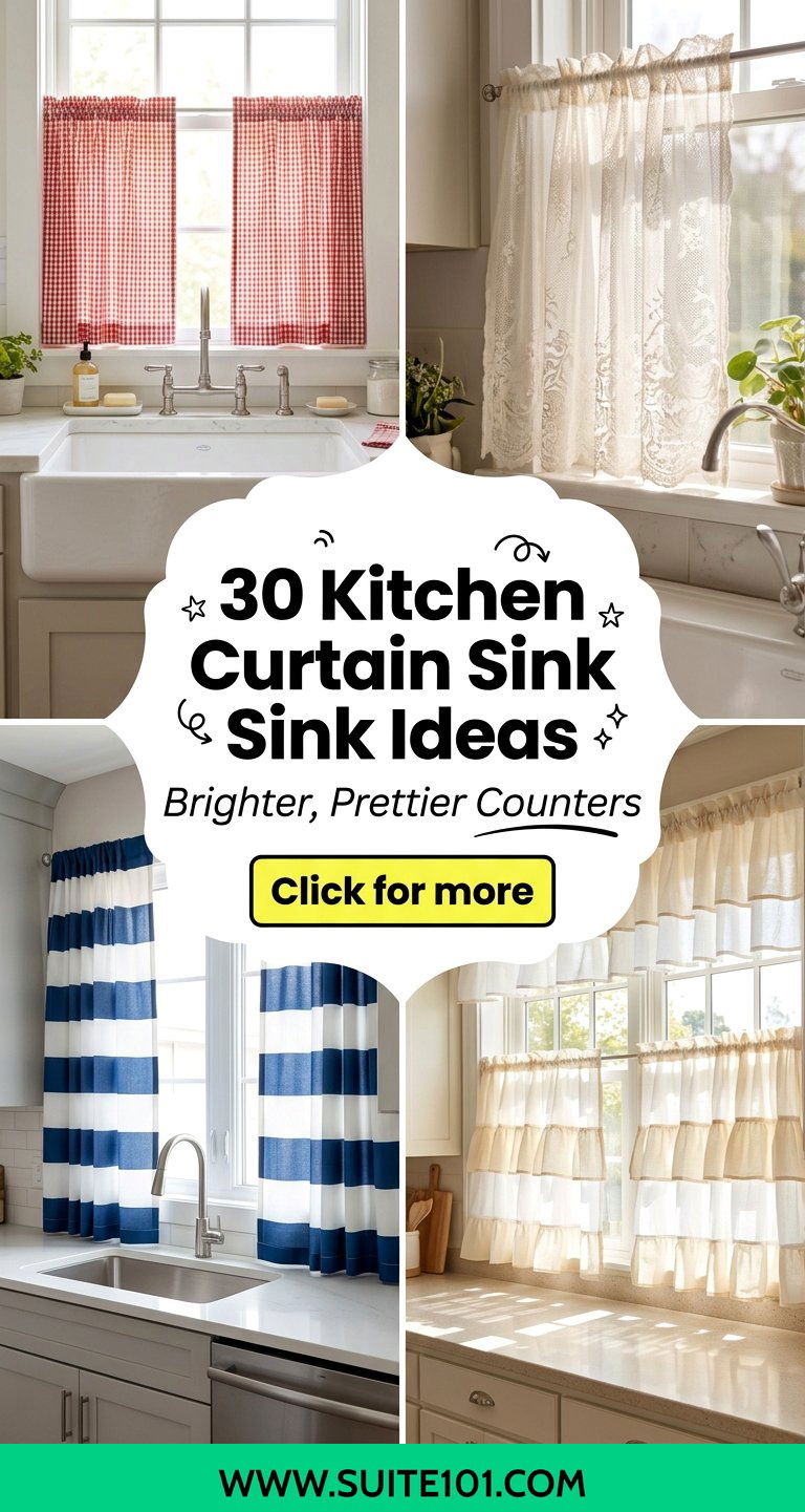 30 Kitchen Curtain Sink Ideas for Brighter Prettier Countertops - 30 Kitchen Curtain Sink Ideas for Brighter, Prettier Countertops