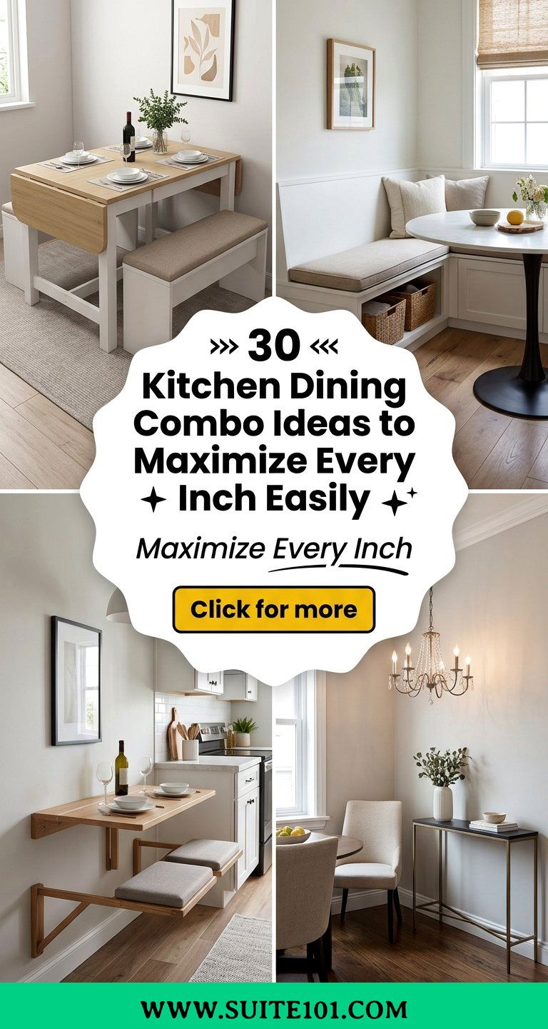 30 Kitchen Dining Combo Ideas to Maximize Every Inch Easily - 30 Kitchen Dining Combo Ideas to Maximize Every Inch Easily
