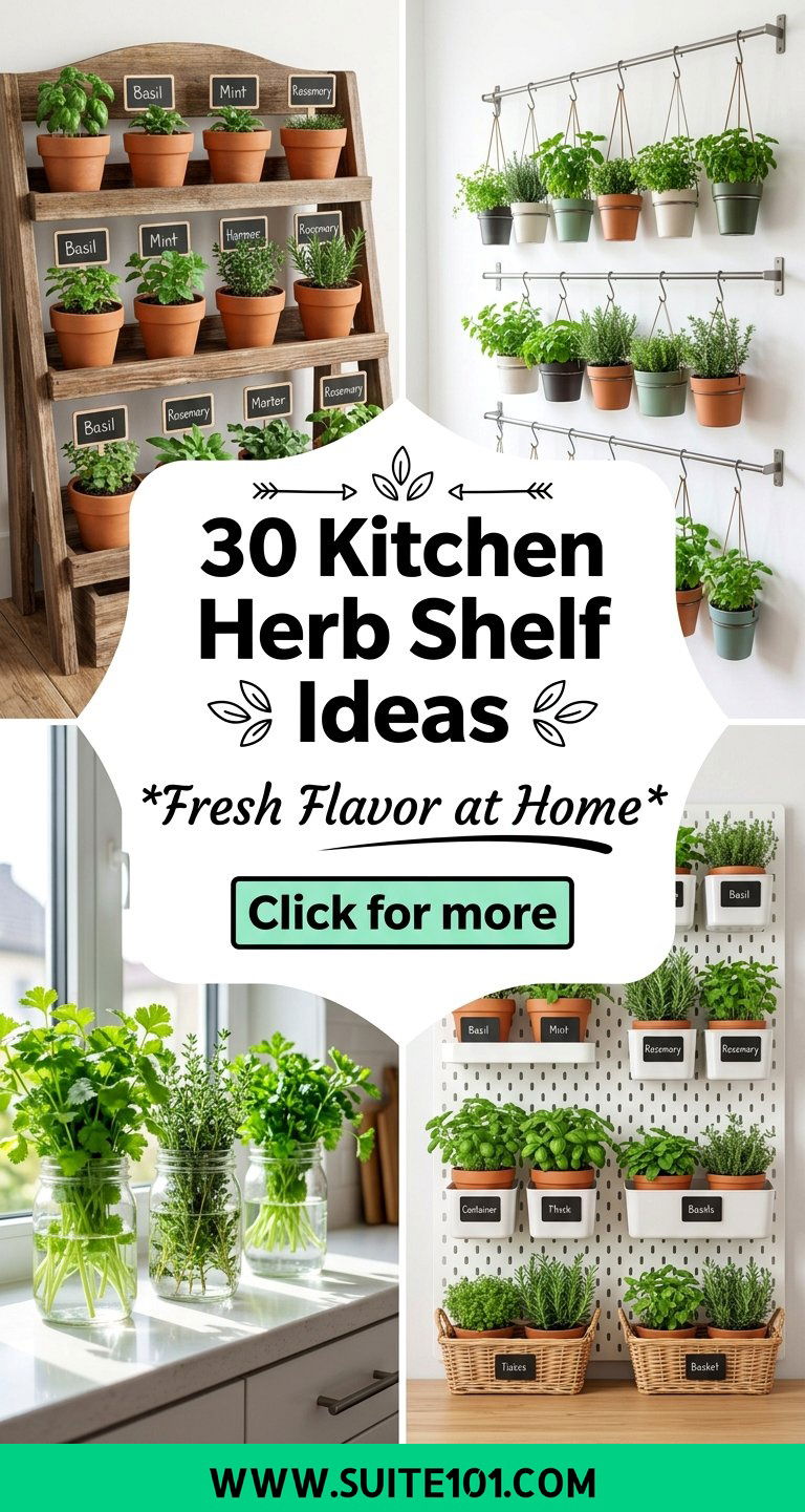 30 Kitchen Herb Shelf Ideas for Growing Fresh Flavor at Home - 30 Kitchen Herb Shelf Ideas for Growing Fresh Flavor at Home