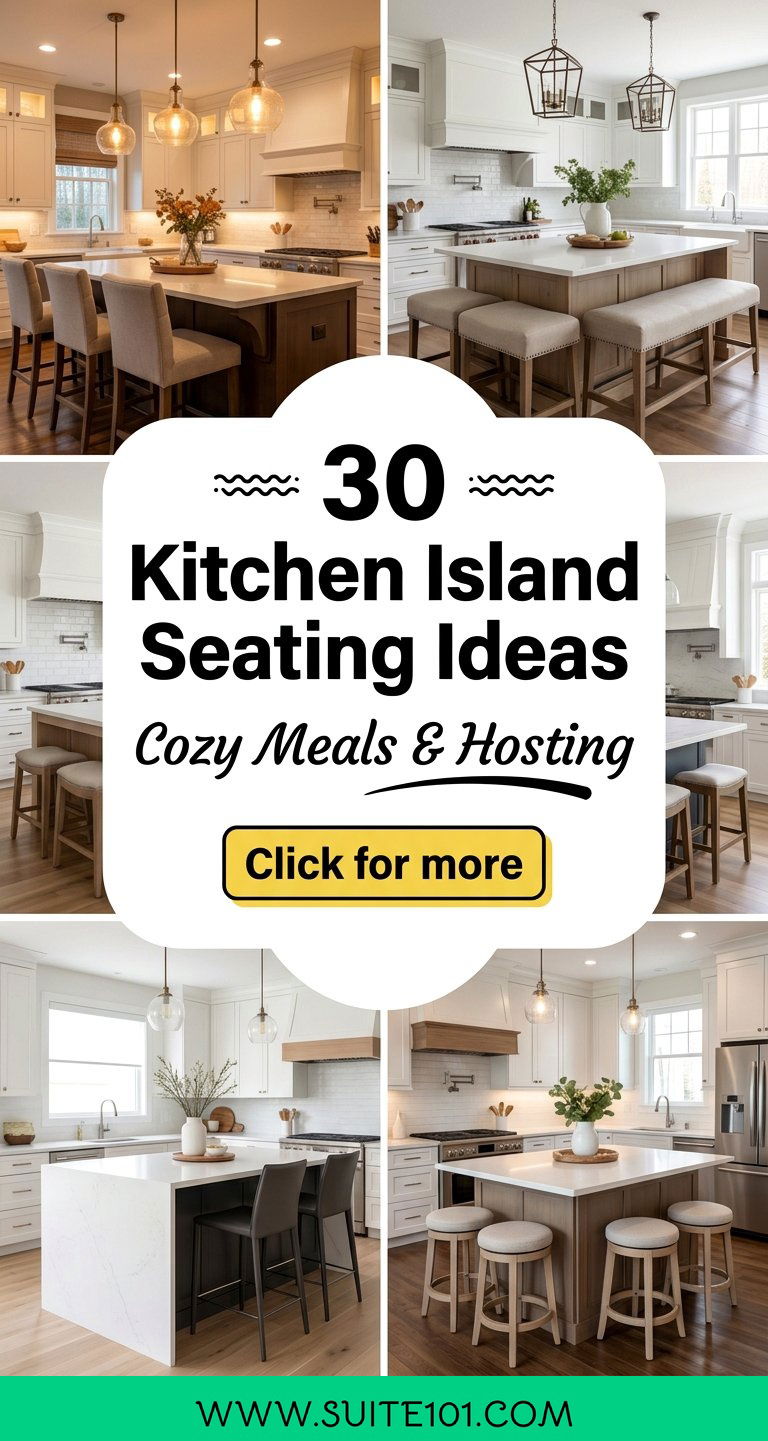 30 Kitchen Island Seating Ideas for Cozy Meals and Hosting - 30 Kitchen Island Seating Ideas for Cozy Meals and Hosting