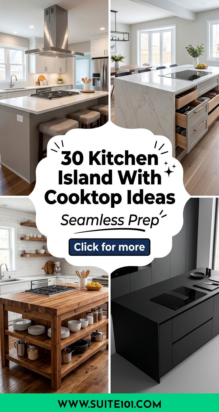 30 Kitchen Island With Cooktop Ideas for Seamless Prep - 30 Kitchen Island With Cooktop Ideas for Seamless Prep