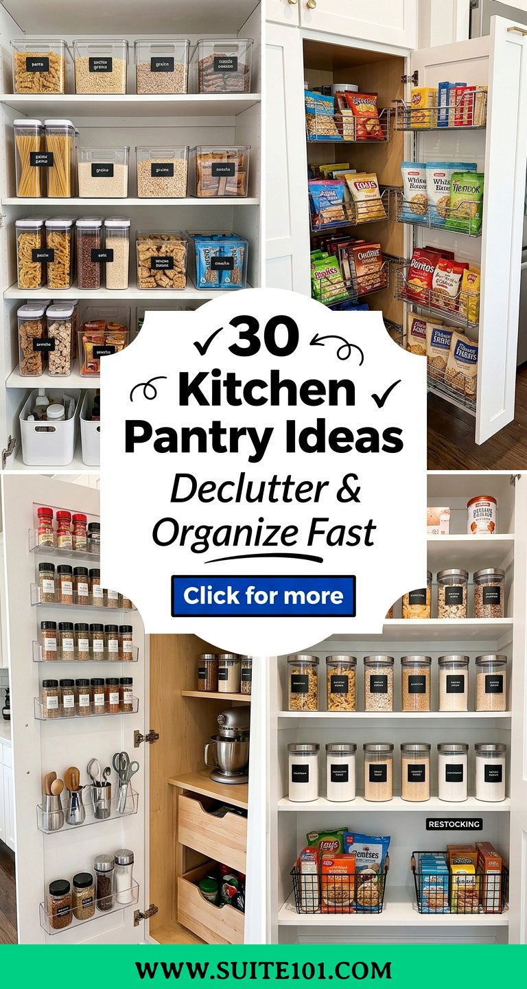 30 Kitchen Pantry Ideas to Declutter and Organize Fast Today - 30 Kitchen Pantry Ideas to Declutter and Organize Fast Today