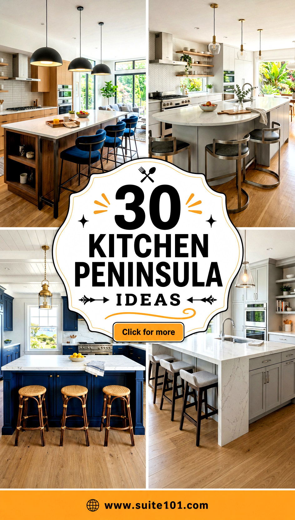 30 Kitchen Peninsula Ideas for Extra Prep Space and Flow - 30 Kitchen Peninsula Ideas for Extra Prep Space and Flow
