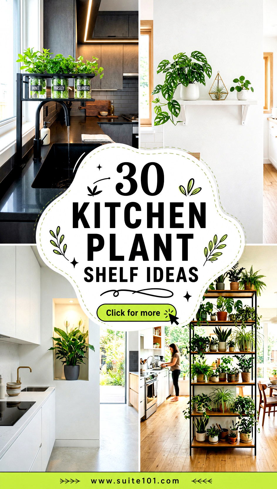 30 Kitchen Plant Shelf Ideas to Show Off Your Favorite Greens - 30 Kitchen Plant Shelf Ideas to Show Off Your Favorite Greens