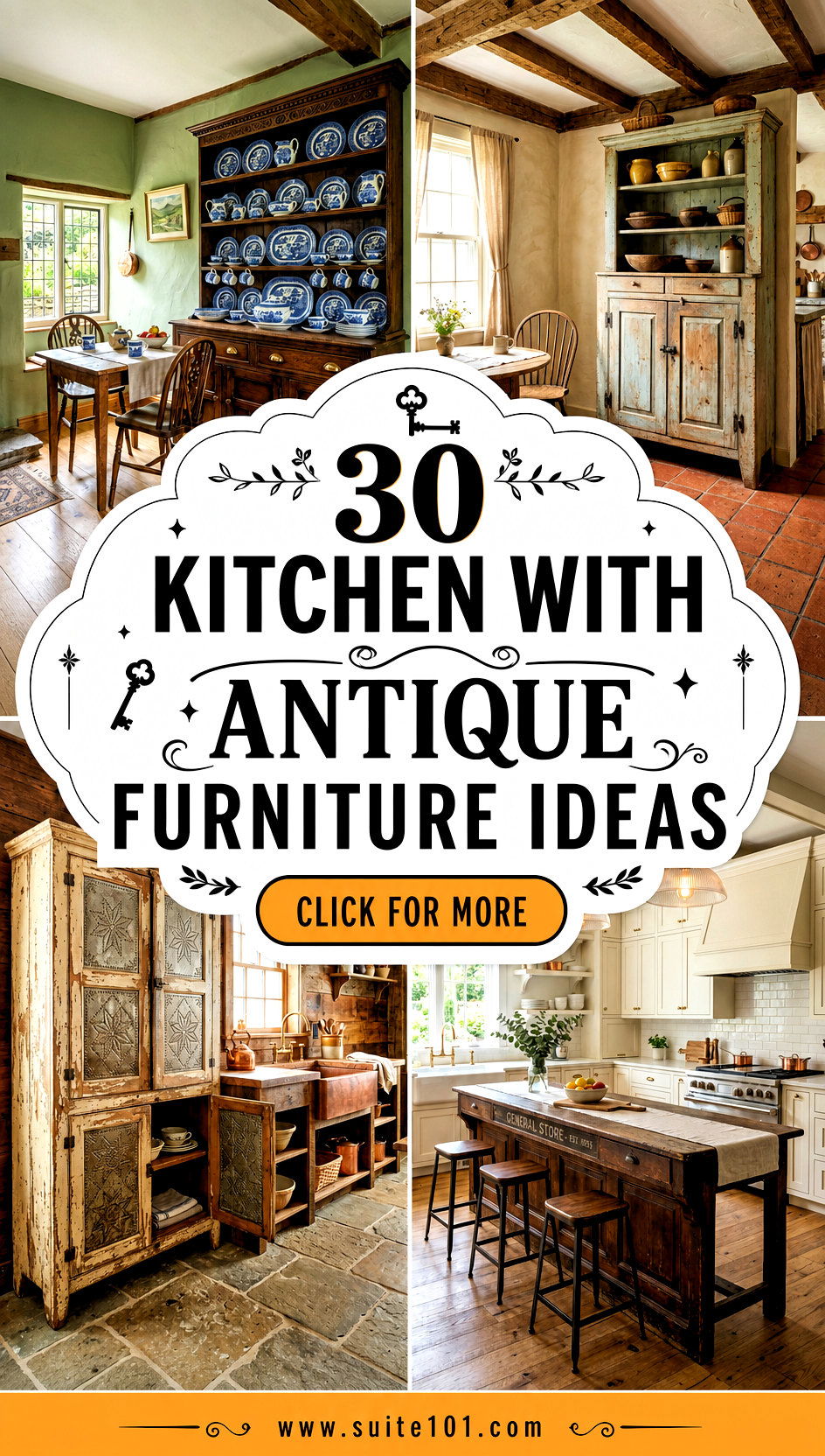 30 Kitchen With Antique Furniture Ideas to Add Warm Character - 30 Kitchen With Antique Furniture Ideas to Add Warm Character