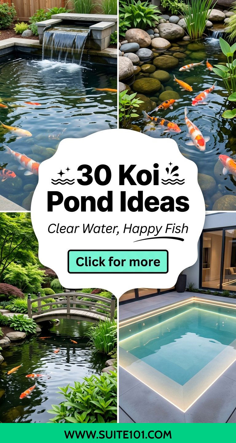 30 Koi Pond Ideas for Clear Water Healthy Fish and Beauty - 30 Koi Pond Ideas for Clear Water, Healthy Fish, and Beauty
