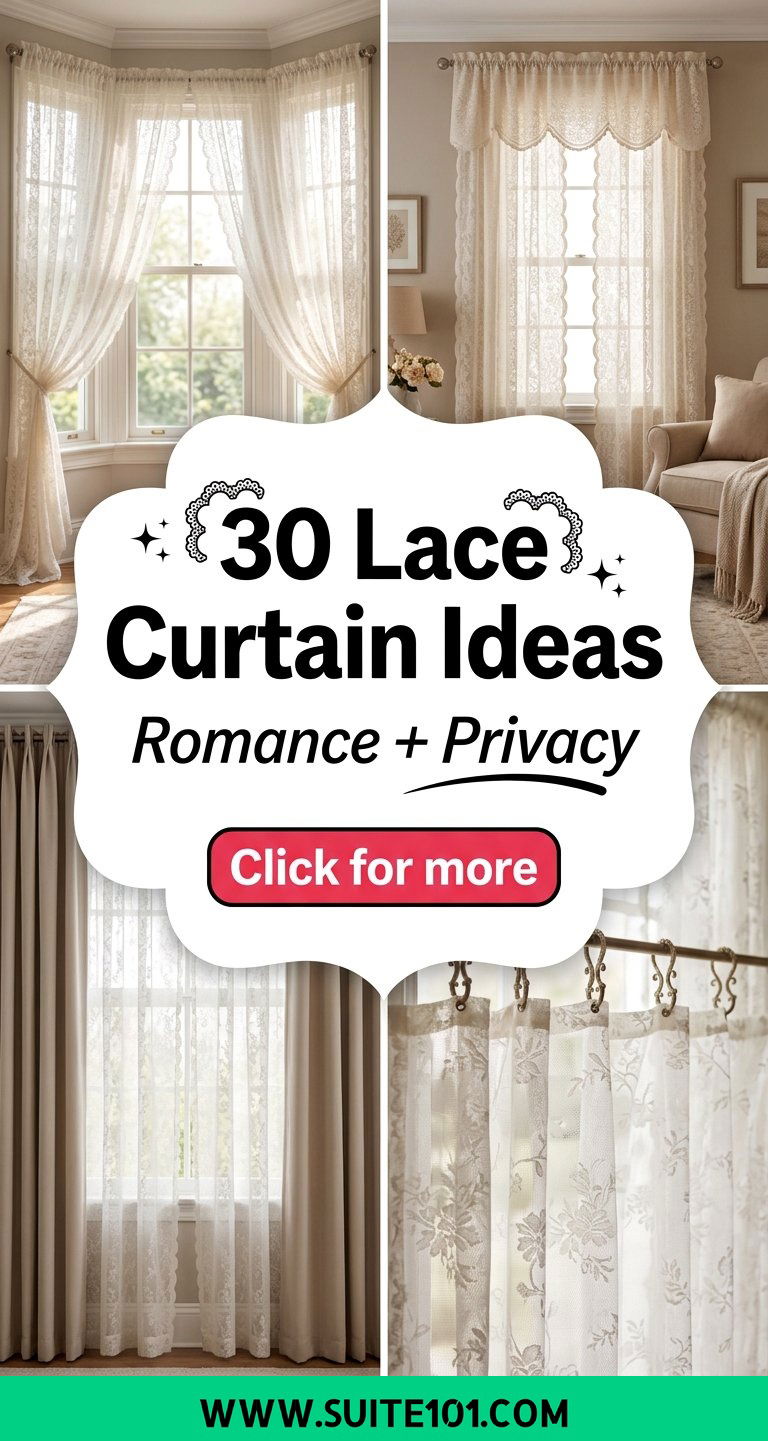30 Lace Curtain Ideas to Add Romance and Privacy Instantly - 30 Lace Curtain Ideas to Add Romance and Privacy Instantly