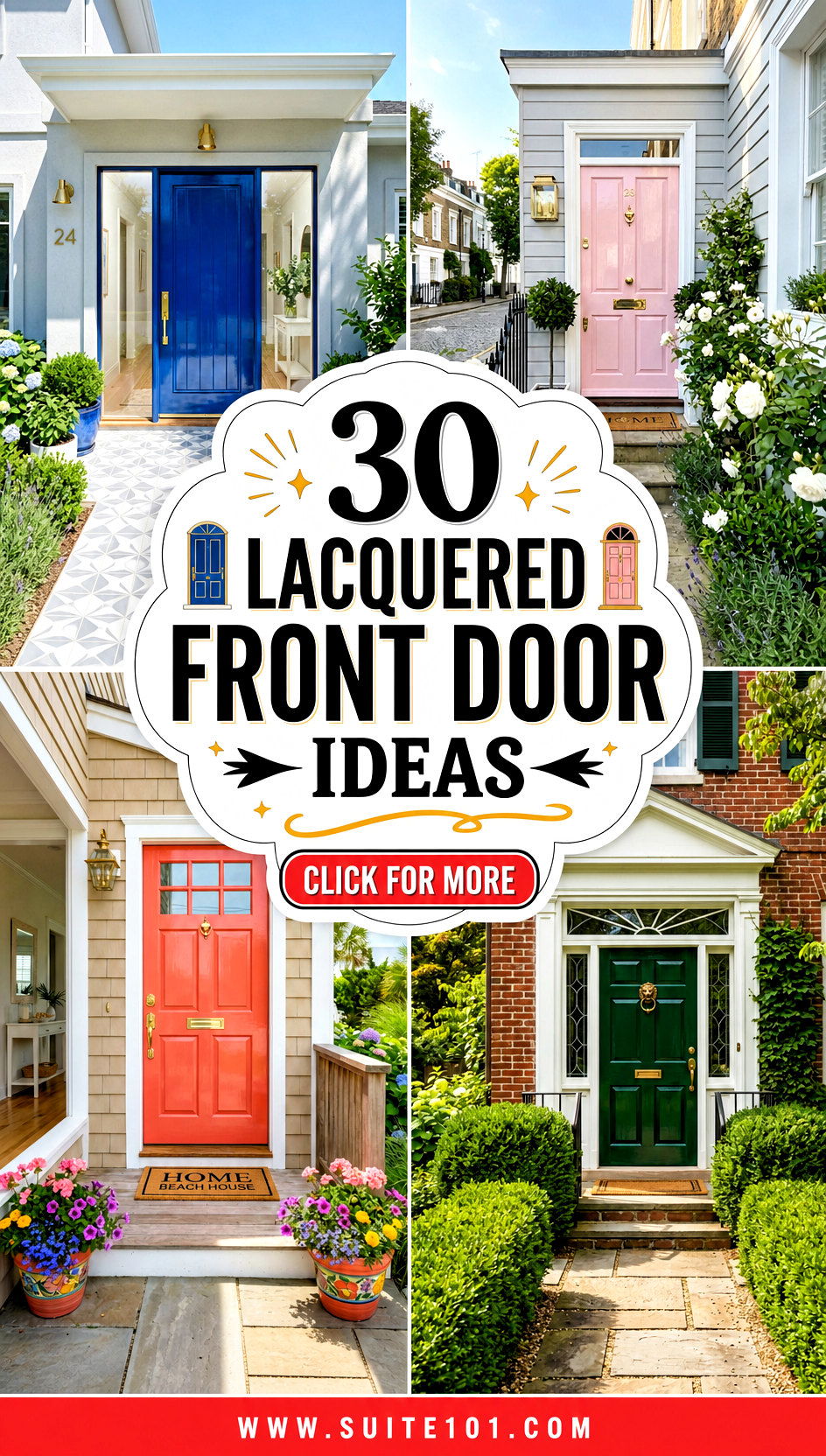 30 Lacquered Front Door Ideas That Add Serious Curb Appeal - 30 Lacquered Front Door Ideas That Add Serious Curb Appeal