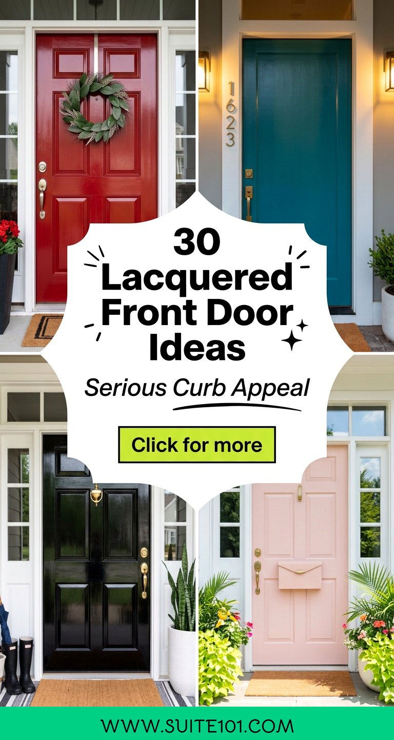30 Lacquered Front Door Ideas That Add Serious Curb Appeal - 30 Lacquered Front Door Ideas That Add Serious Curb Appeal