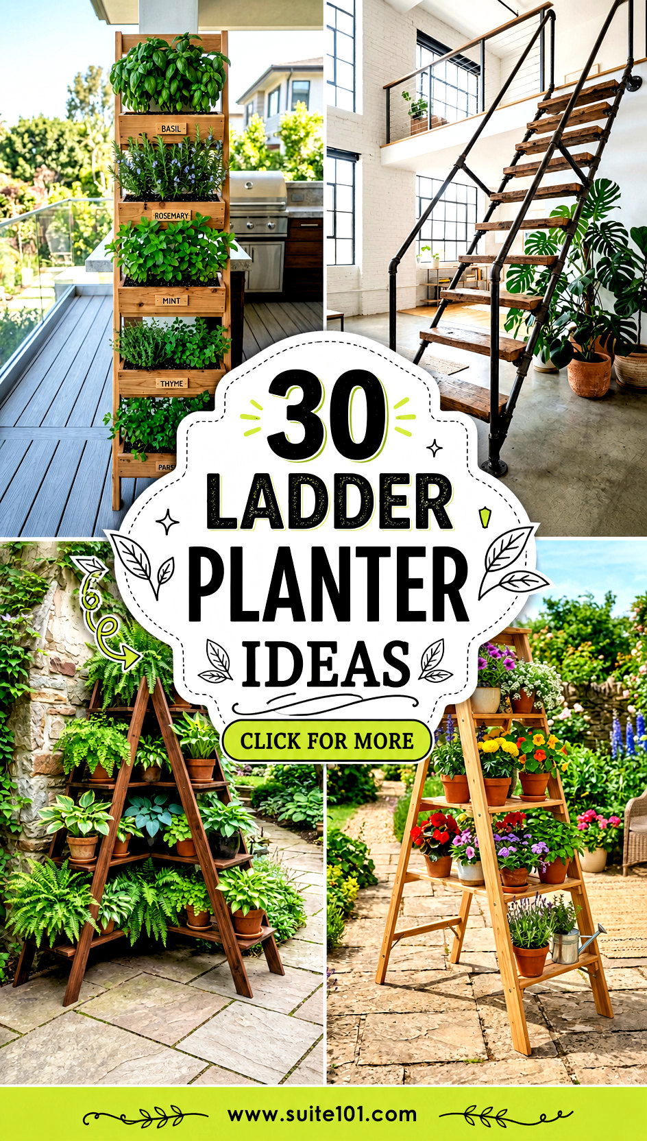 30 Ladder Planter Ideas to Grow More Herbs in Small Spaces - 30 Ladder Planter Ideas to Grow More Herbs in Small Spaces