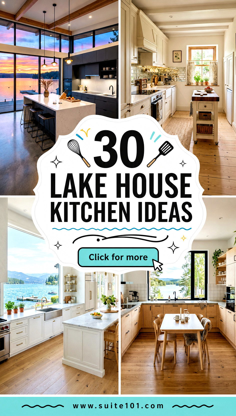 30 Lake House Kitchen Ideas for a Bright Relaxed Lakeside Home - 30 Lake House Kitchen Ideas for a Bright, Relaxed Lakeside Home