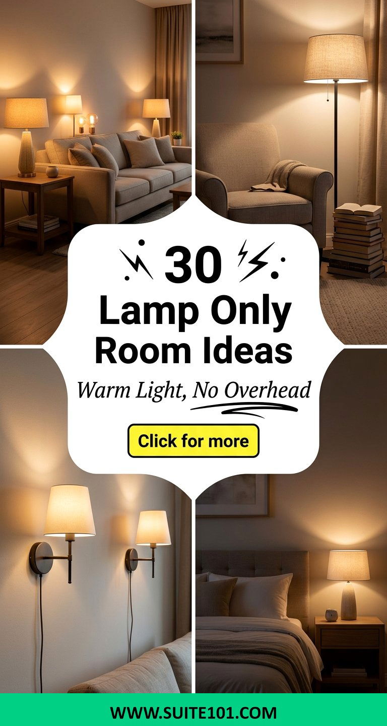 30 Lamp Only Room Ideas for Warm Light Without Overhead Fixtures - 30 Lamp Only Room Ideas for Warm Light Without Overhead Fixtures