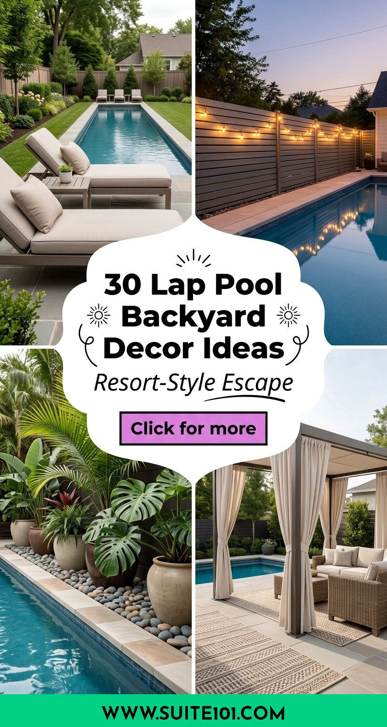 30 Lap Pool Backyard Decor Ideas for a Resort-Style Escape - 30 Lap Pool Backyard Decor Ideas for a Resort-Style Escape