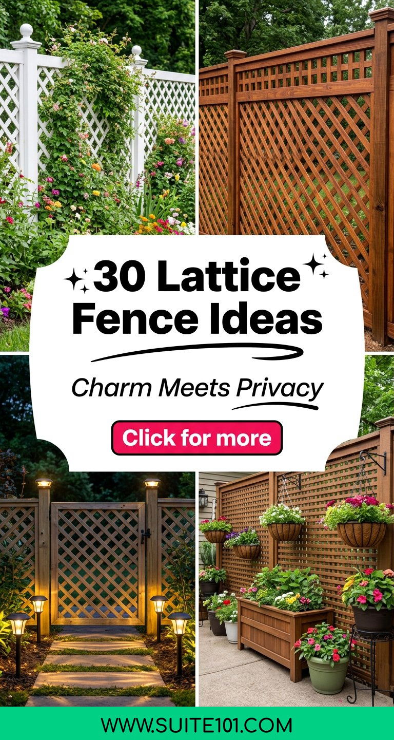 30 Lattice Fence Ideas To Add Charm And Privacy To Your Yard - 30 Lattice Fence Ideas To Add Charm And Privacy To Your Yard
