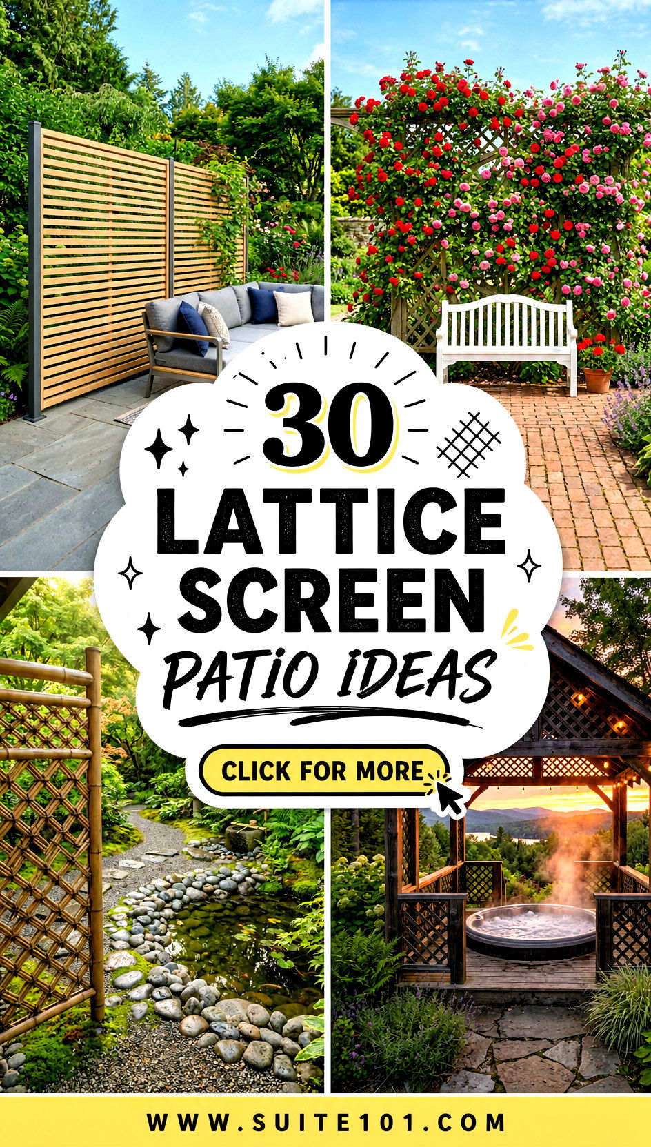 30 Lattice Screen Patio Ideas For Windbreaks And Beautiful Light - 30 Lattice Screen Patio Ideas For Windbreaks And Beautiful Light