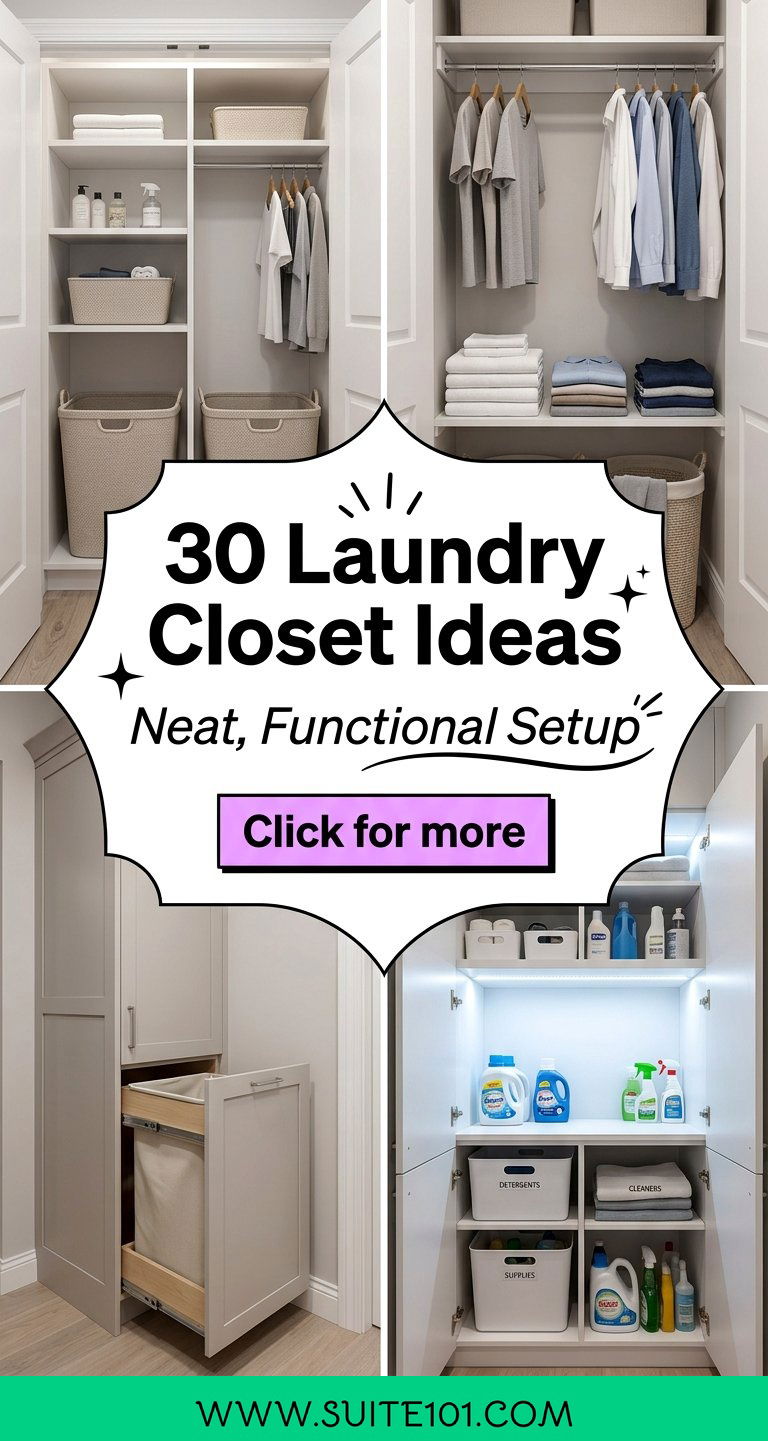 30 Laundry Closet Ideas For A Neat Functional Clutter-Free Setup - 30 Laundry Closet Ideas For A Neat, Functional Clutter-Free Setup