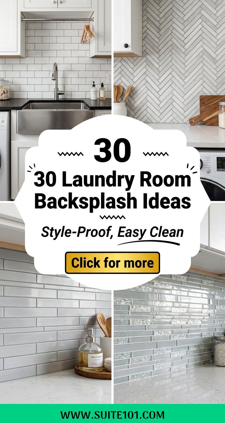 30 Laundry Room Backsplash Ideas for Style-Proof Cleaning - 30 Laundry Room Backsplash Ideas for Style-Proof Cleaning