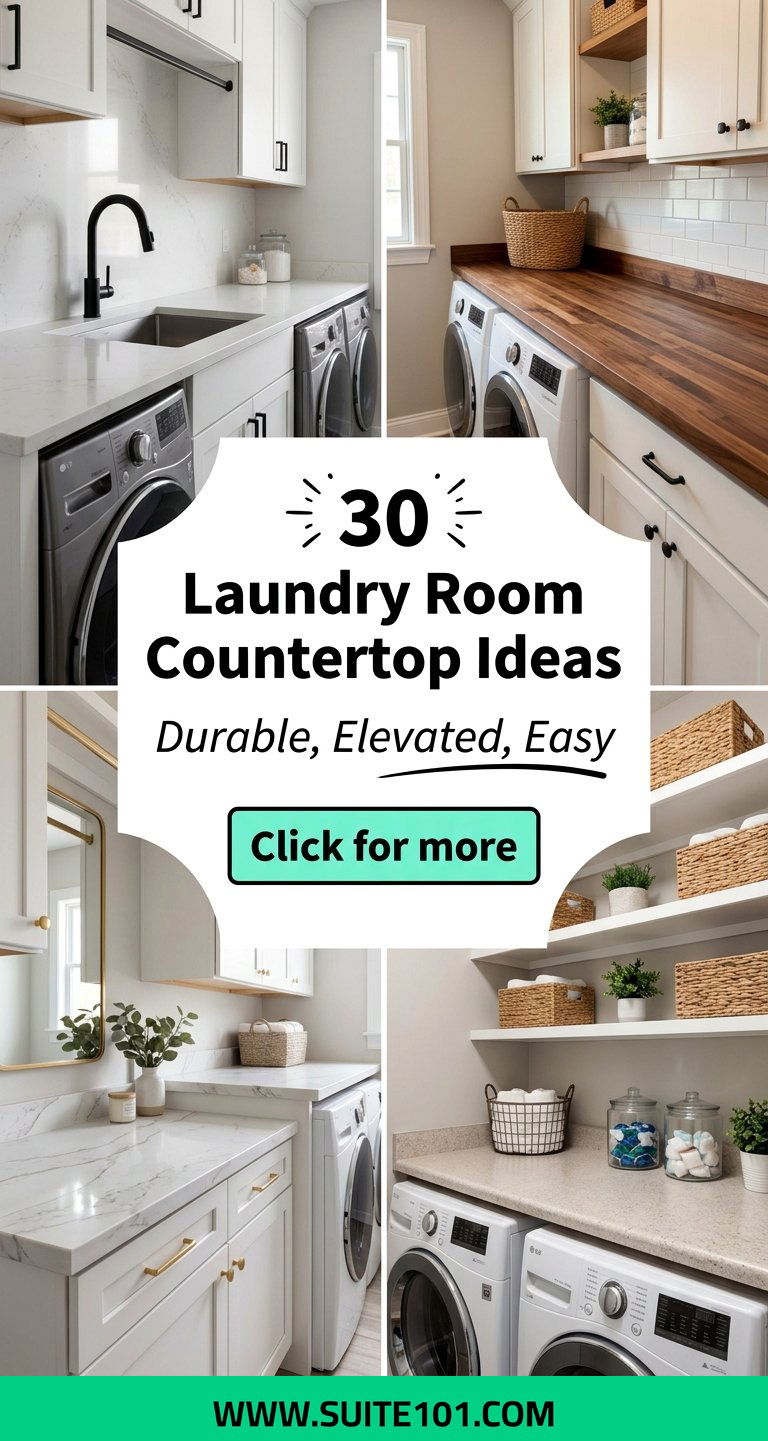 30 Laundry Room Countertop Ideas for Durable Style Youll Love - 30 Laundry Room Countertop Ideas for Durable Style You'll Love