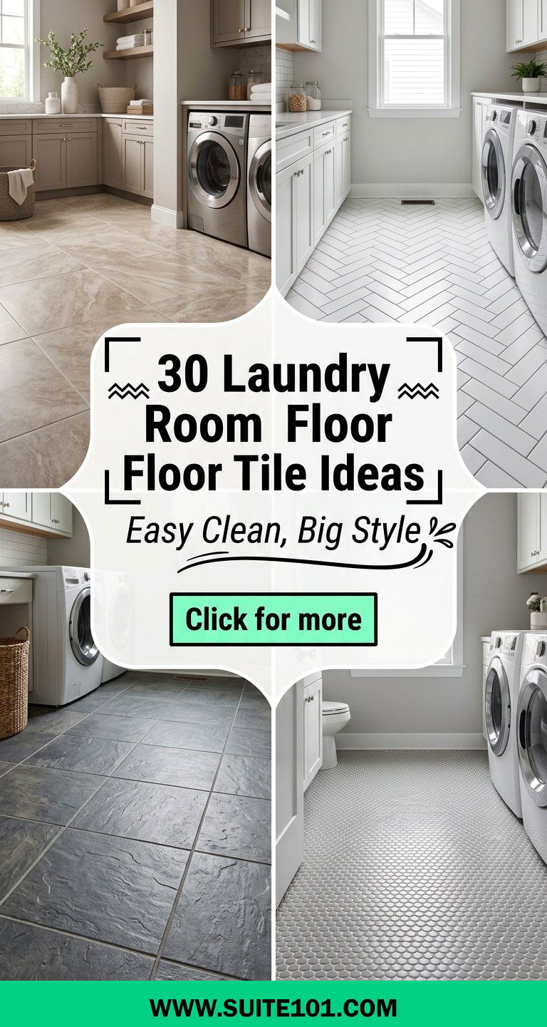 30 Laundry Room Floor Tile Ideas for Easy Cleaning and Great Style - 30 Laundry Room Floor Tile Ideas for Easy Cleaning and Great Style