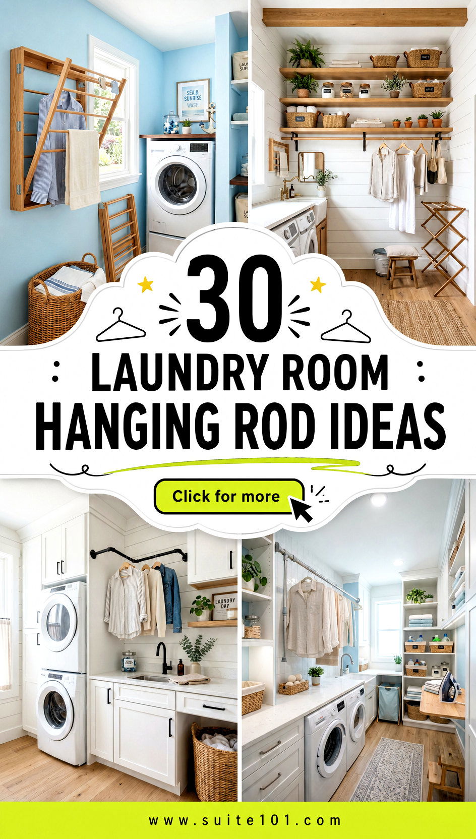 30 Laundry Room Hanging Rod Ideas for Neater Drying and Storage - 30 Laundry Room Hanging Rod Ideas for Neater Drying and Storage