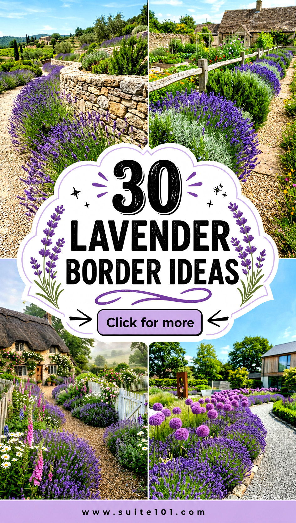 30 Lavender Border Ideas for a Stunning Low-Maintenance Edging - 30 Lavender Border Ideas for a Stunning, Low-Maintenance Edging