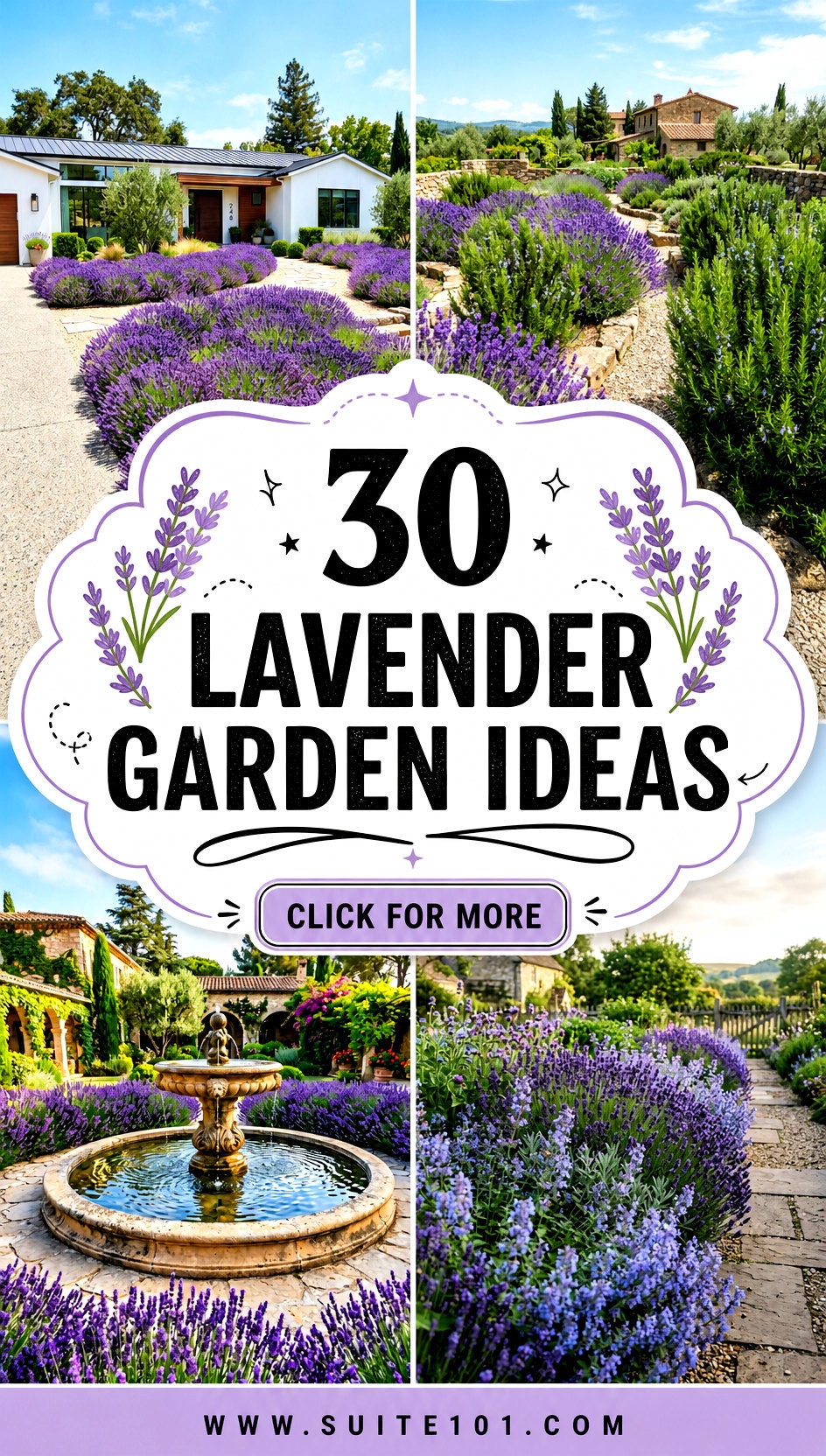 30 Lavender Garden Ideas for a Fragrant Pollinator-Friendly Yard - 30 Lavender Garden Ideas for a Fragrant, Pollinator-Friendly Yard