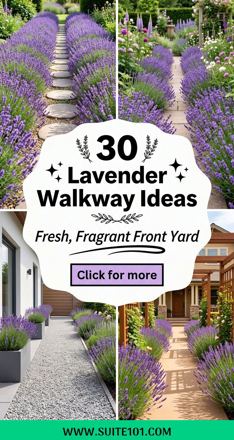 30 Lavender Walkway Ideas for a Fresh Fragrant Front Yard - 30 Lavender Walkway Ideas for a Fresh, Fragrant Front Yard