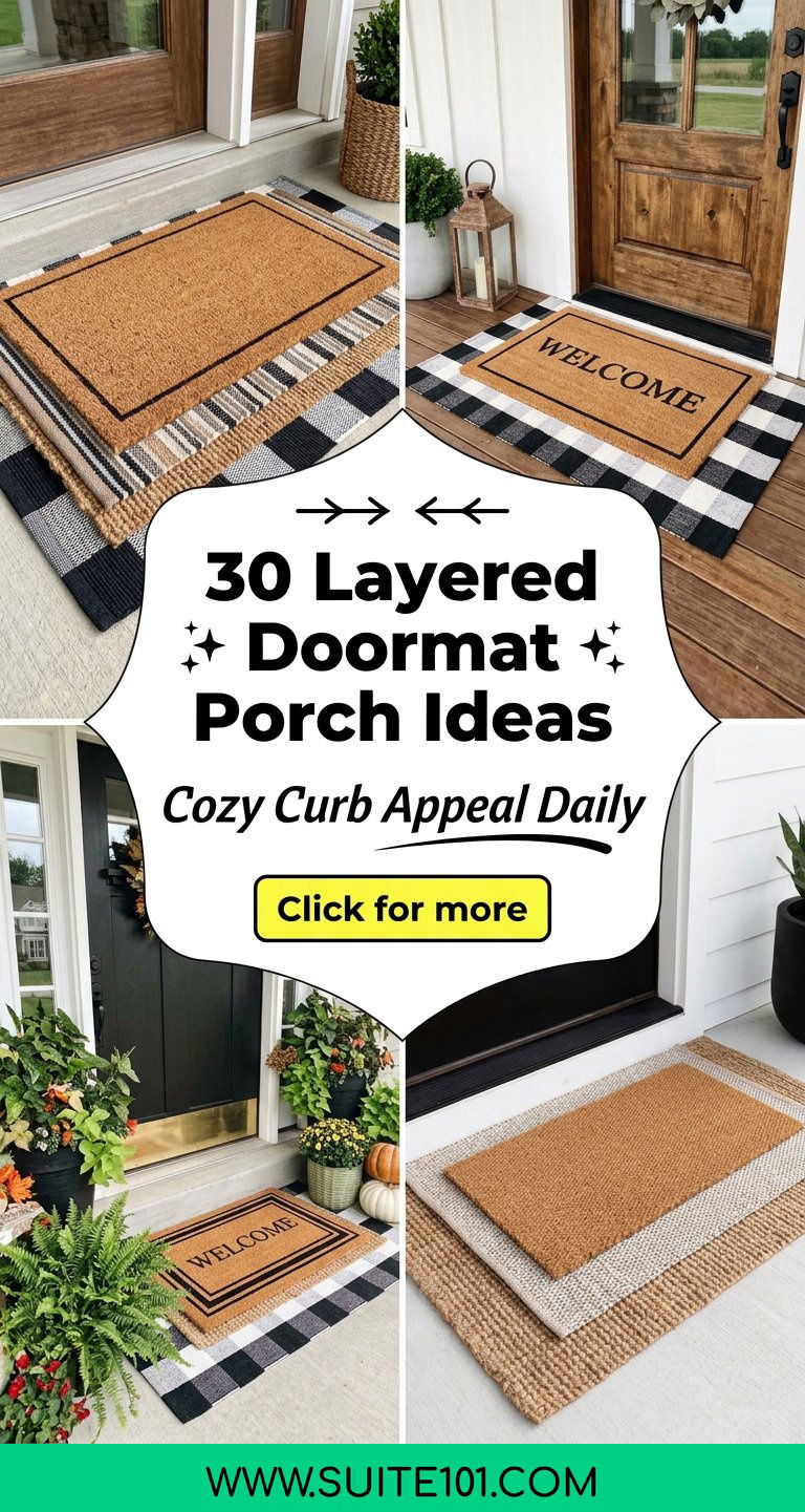 30 Layered Doormat Porch Ideas for Cozy Curb Appeal Every Day - 30 Layered Doormat Porch Ideas for Cozy Curb Appeal Every Day