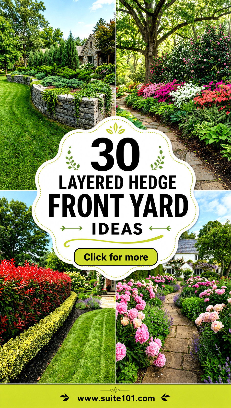 30 Layered Hedge Front Yard Ideas for a Polished Private Look - 30 Layered Hedge Front Yard Ideas for a Polished, Private Look