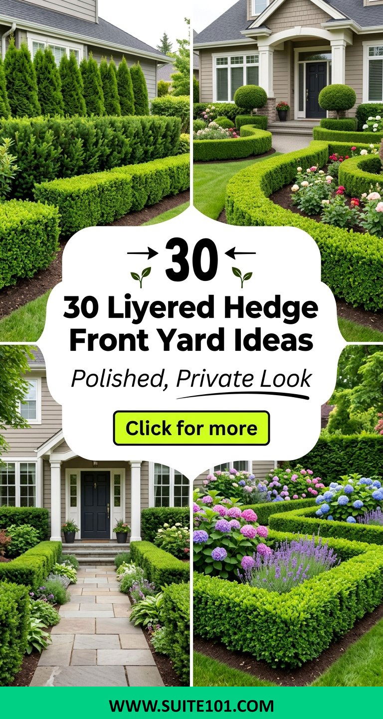 30 Layered Hedge Front Yard Ideas for a Polished Private Look - 30 Layered Hedge Front Yard Ideas for a Polished, Private Look