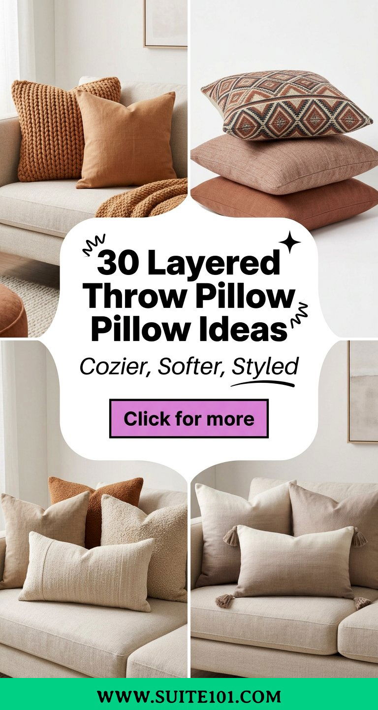 30 Layered Throw Pillow Ideas for a Cozier Stylish Sofa - 30 Layered Throw Pillow Ideas for a Cozier, Stylish Sofa