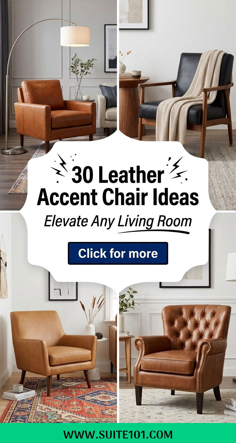 30 Leather Accent Chair Ideas to Elevate Any Living Room - 30 Leather Accent Chair Ideas to Elevate Any Living Room