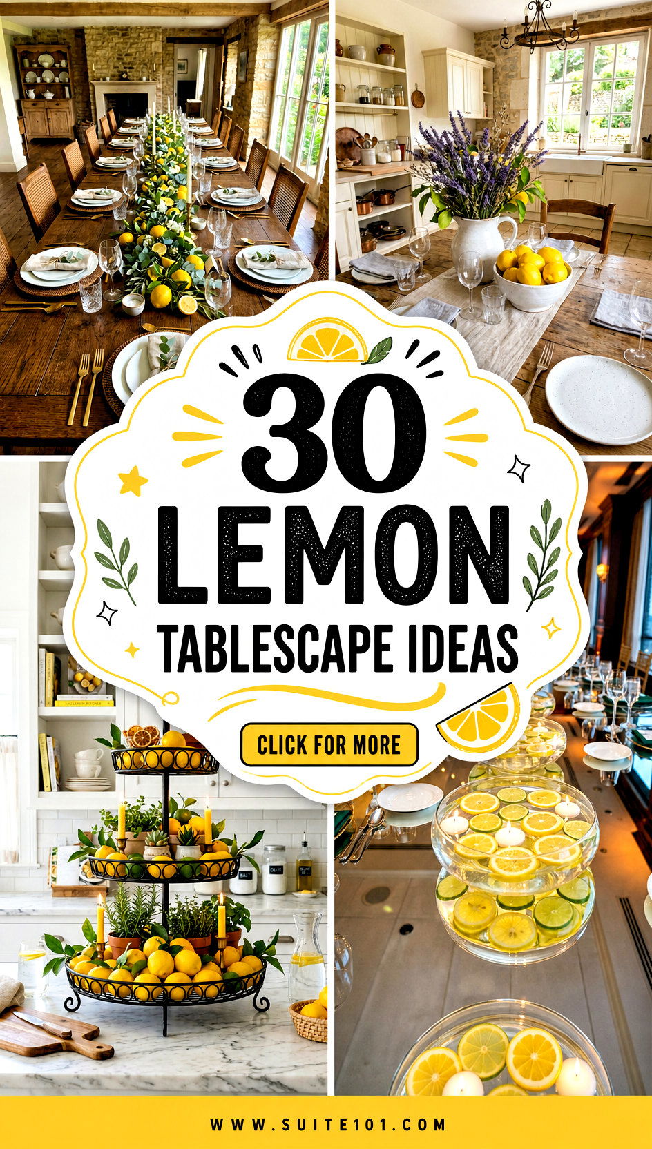 30 Lemon Tablescape Ideas for Bright Summer Gatherings - 30 Lemon Tablescape Ideas for Bright Summer Gatherings