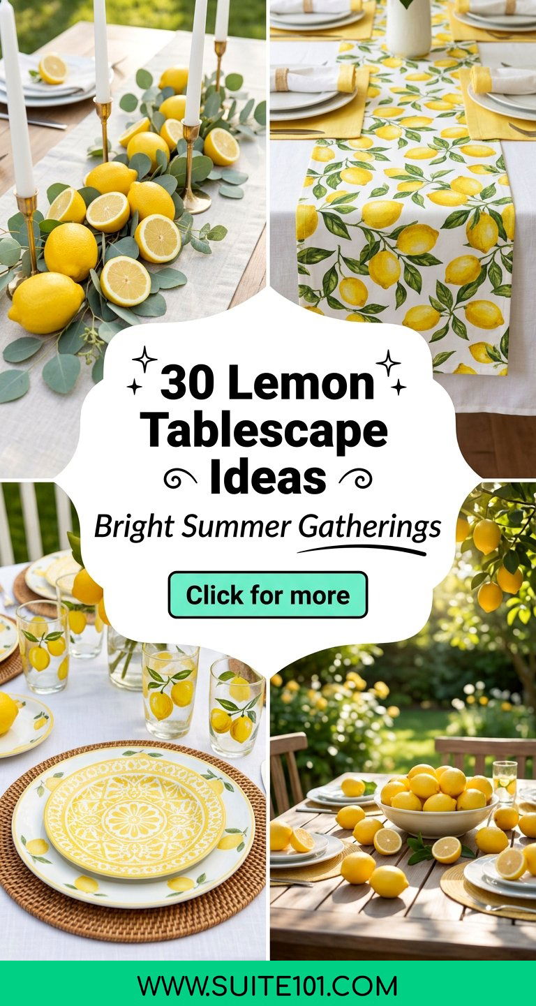 30 Lemon Tablescape Ideas for Bright Summer Gatherings - 30 Lemon Tablescape Ideas for Bright Summer Gatherings