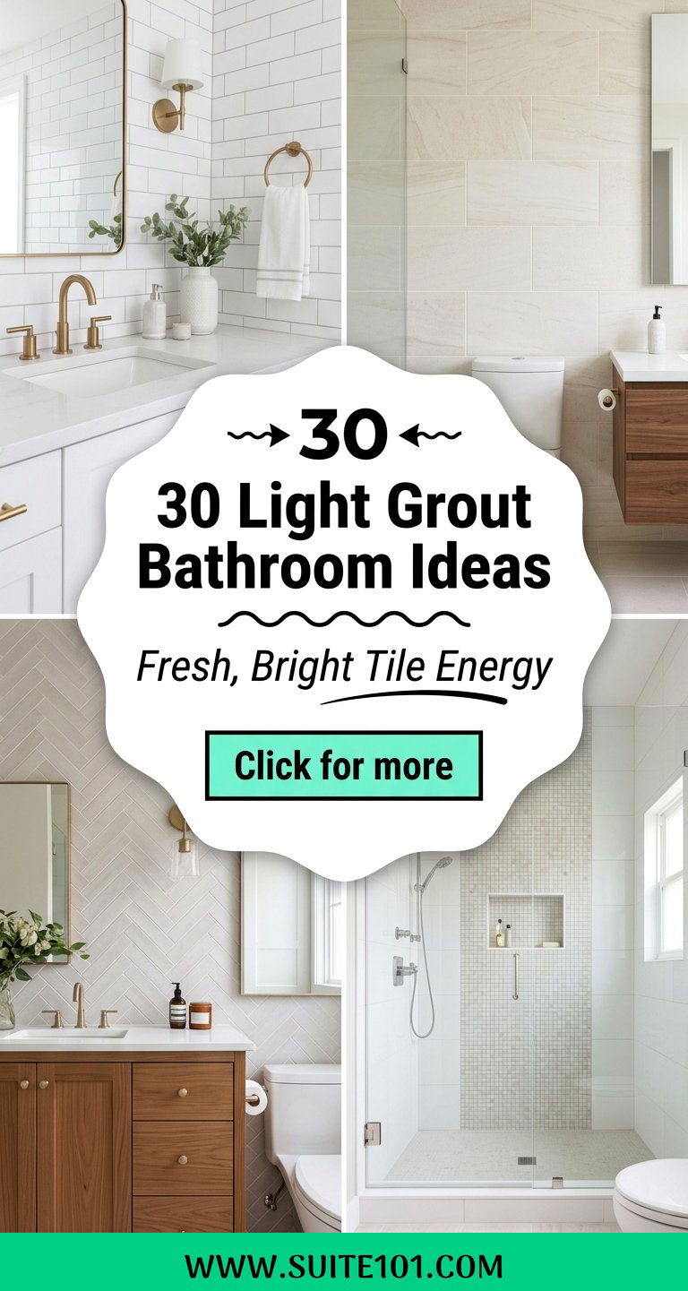 30 Light Grout Bathroom Ideas for Bright Timeless Tile Looks - 30 Light Grout Bathroom Ideas for Bright, Timeless Tile Looks