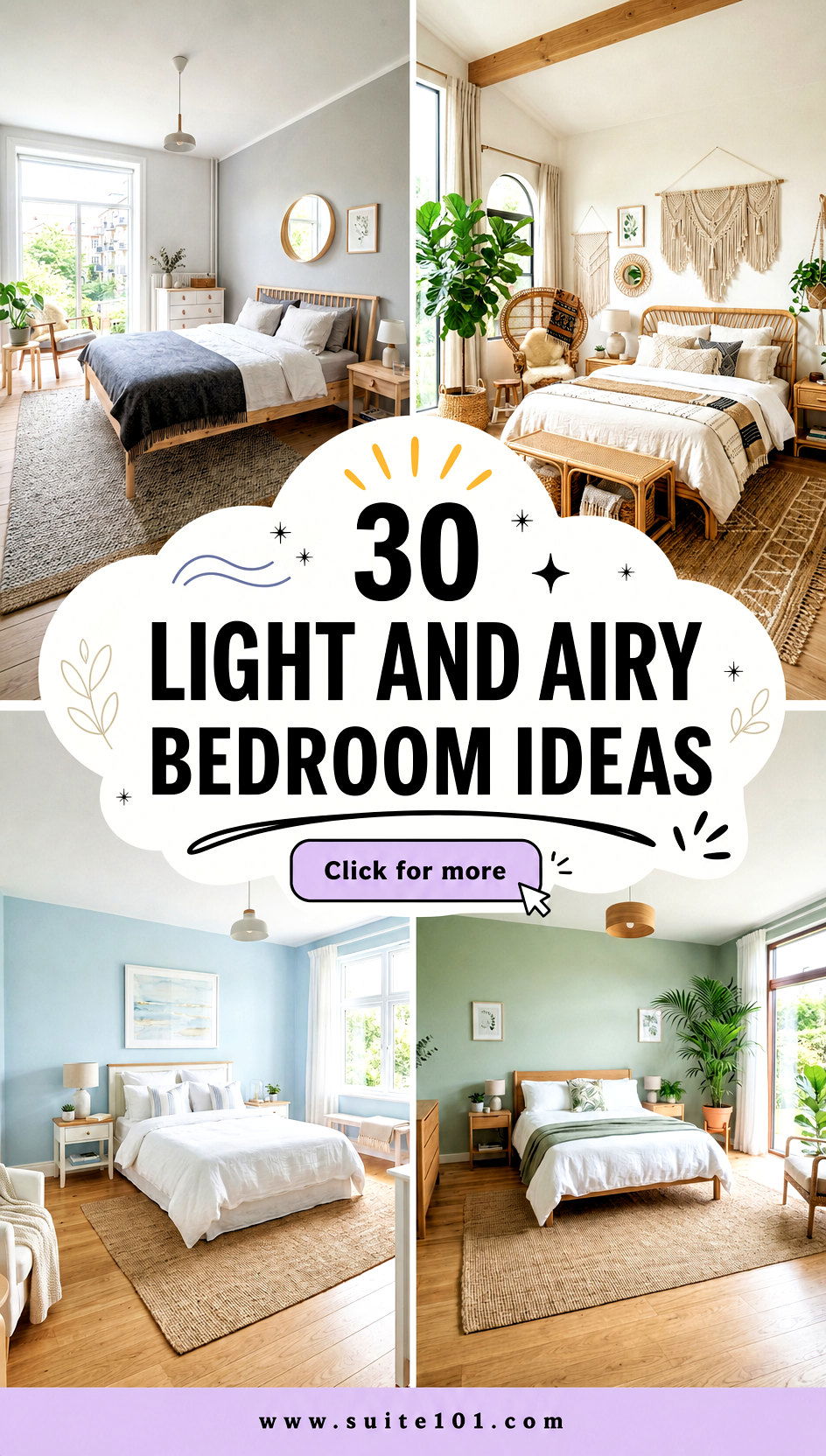 30 Light and Airy Bedroom Ideas for a Fresh Relaxing Retreat - 30 Light and Airy Bedroom Ideas for a Fresh, Relaxing Retreat