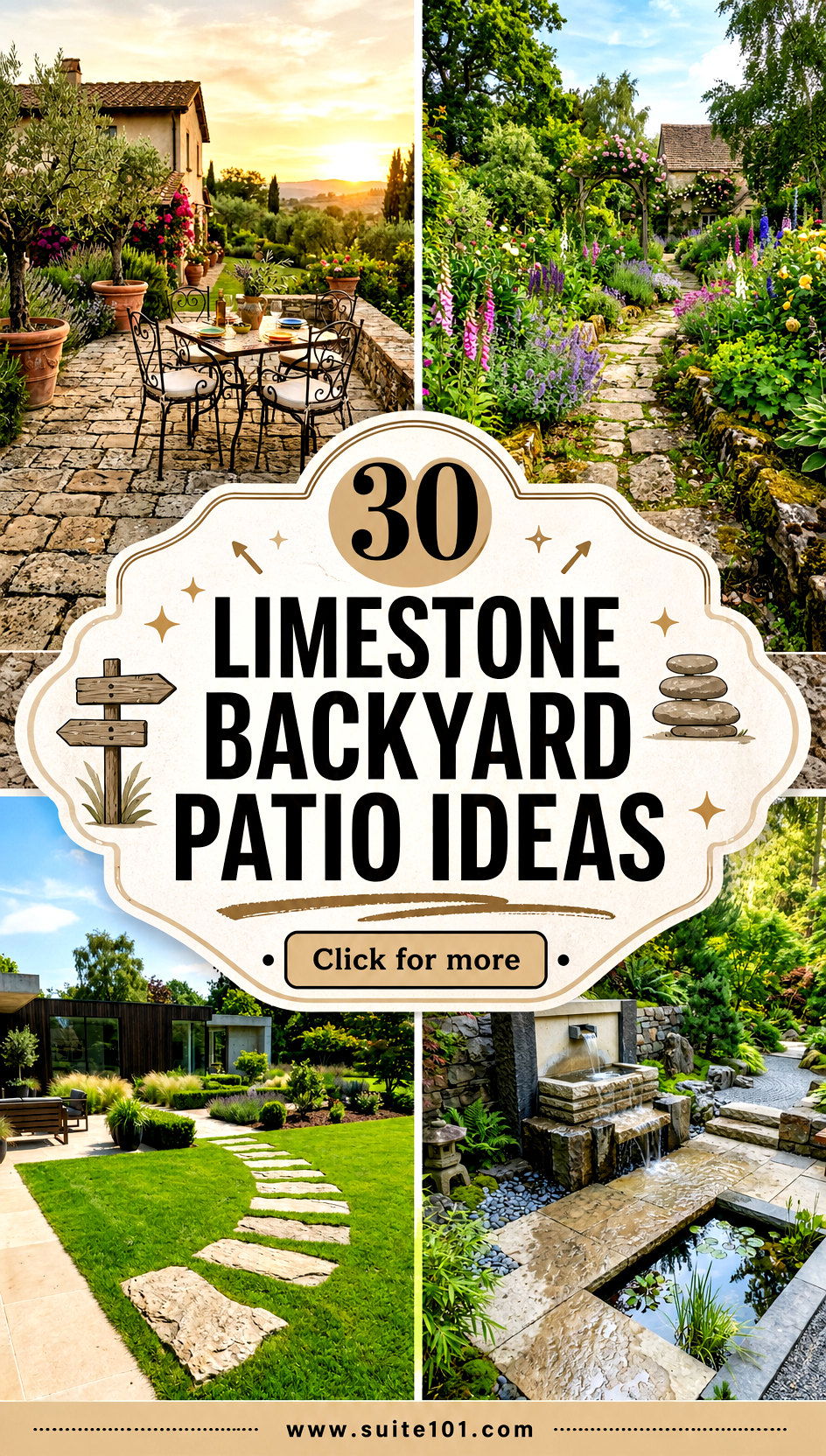 30 Limestone Backyard Patio Ideas With Timeless Texture and Style - 30 Limestone Backyard Patio Ideas With Timeless Texture and Style