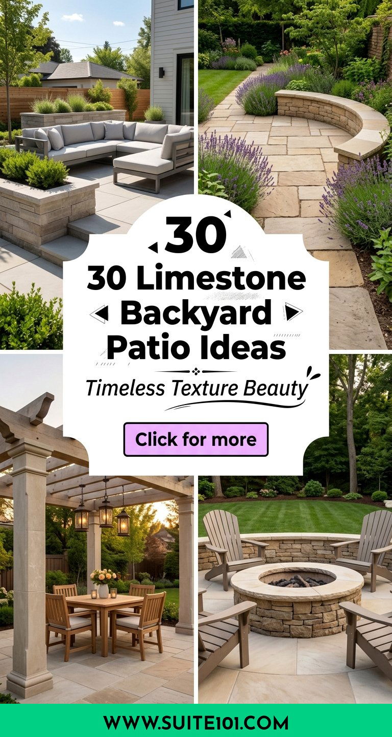 30 Limestone Backyard Patio Ideas With Timeless Texture and Style - 30 Limestone Backyard Patio Ideas With Timeless Texture and Style