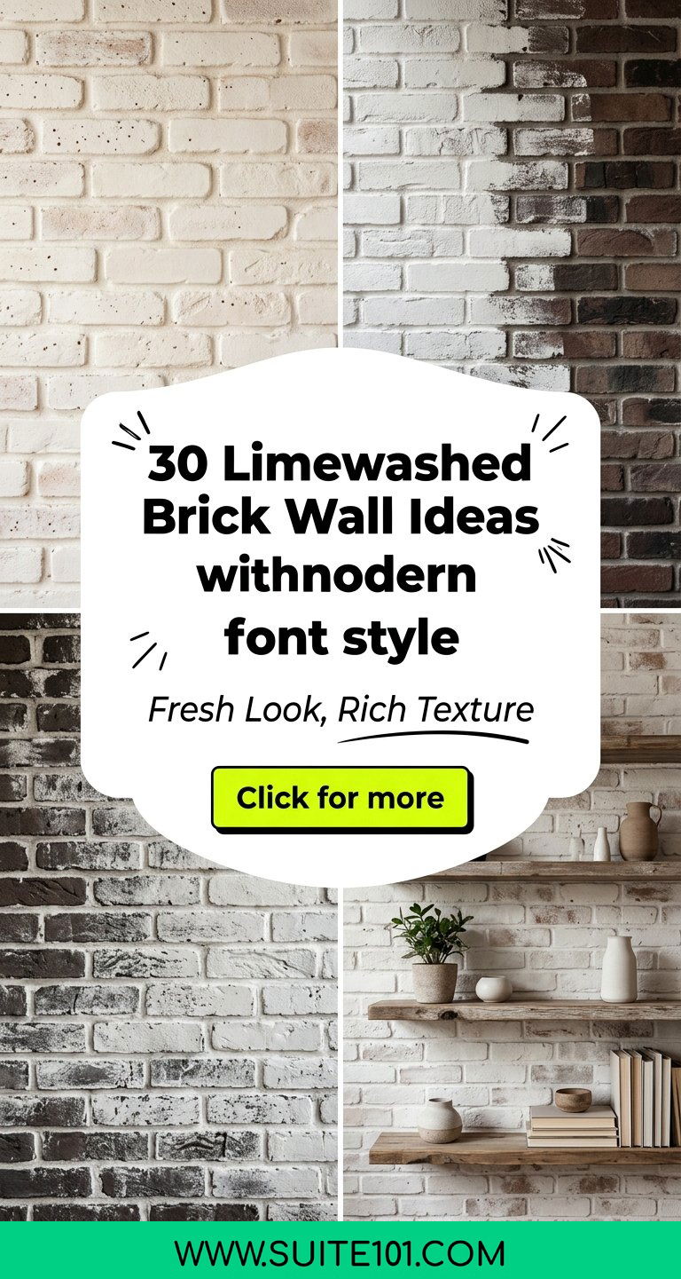 30 Limewashed Brick Wall Ideas for a Fresh Textured Look - 30 Limewashed Brick Wall Ideas for a Fresh, Textured Look