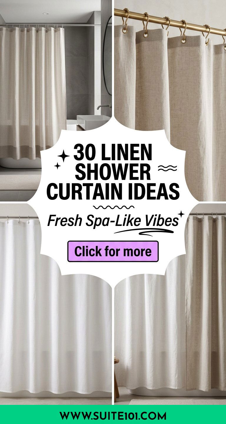 30 Linen Shower Curtain Ideas for a Spa-Like Bathroom Refresh - 30 Linen Shower Curtain Ideas for a Spa-Like Bathroom Refresh